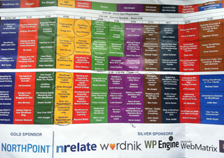 Snapshot of WordCamp NYC 2012 schedule : lots of content