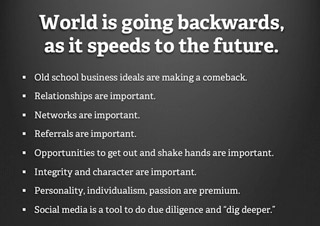World is going backwards as it speeds to future